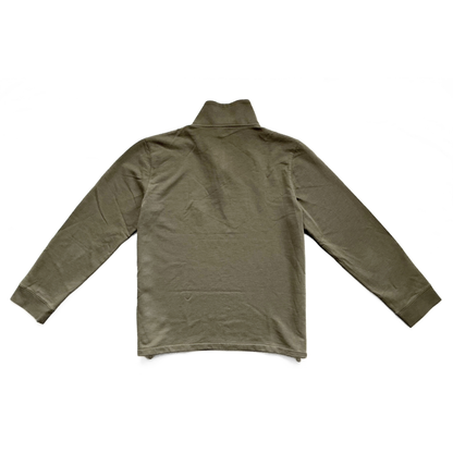 A.P.C. Half Zip Sweatshirt in Military Green