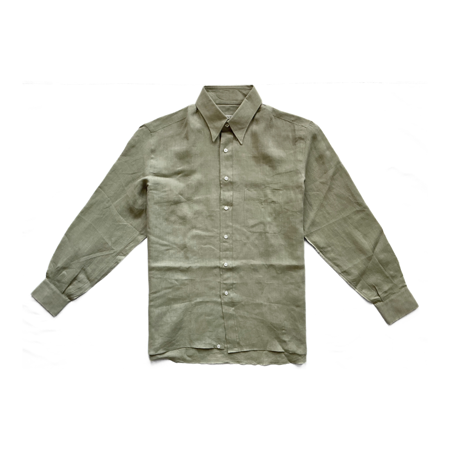 Arnys Paris Linen Shirt in Military Green