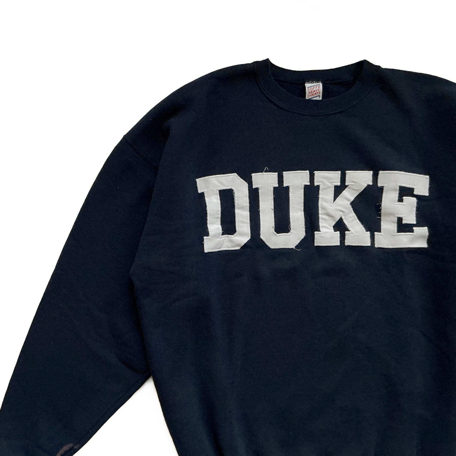 Soffe Heavy Sweats Duke Sweatshirt in Navy / White