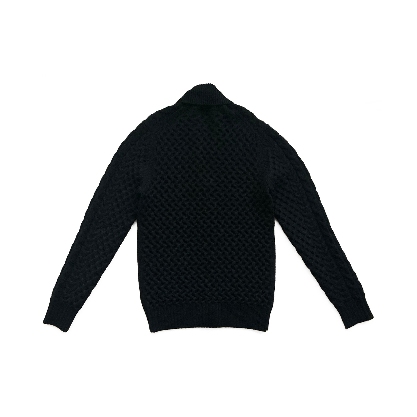 Suitsupply Shawl Neck Chunky Cardigan in Midnight Blue