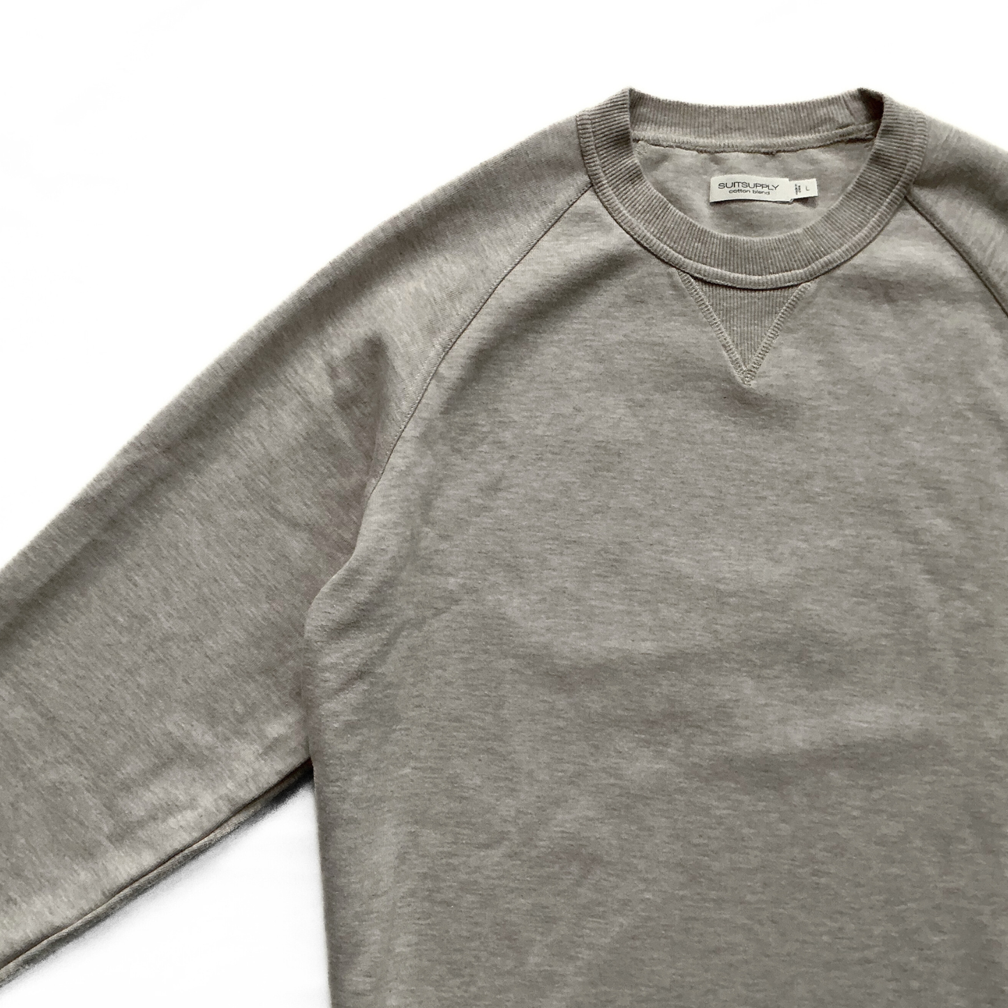 Suitsupply Cotton Blend Sweatshirt in Oat / Driftwood