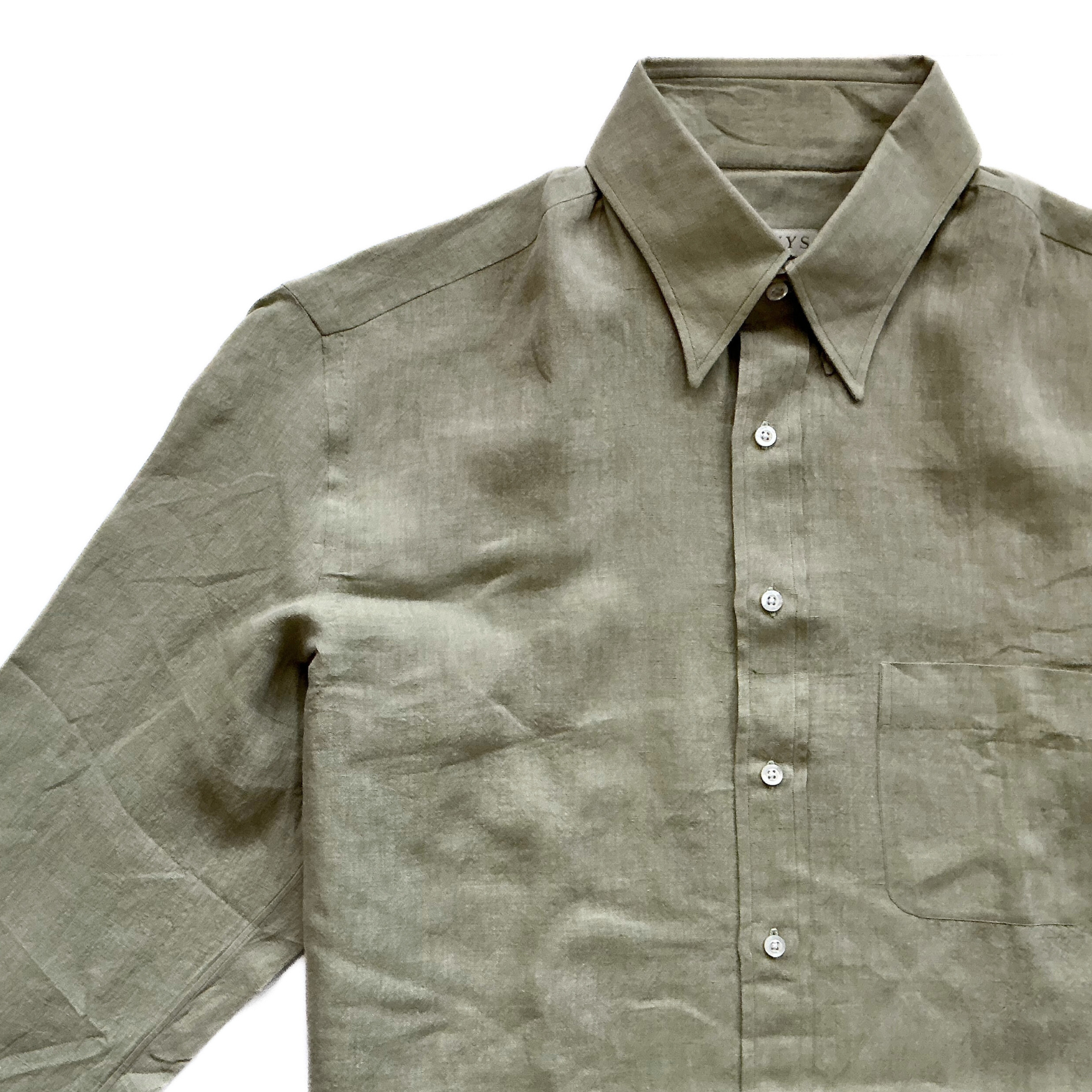 Arnys Paris Linen Shirt in Military Green