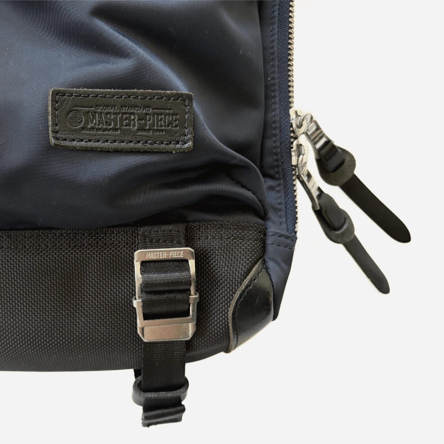 master-piece Lightning 2-Way Sling Bag, model 02117-N, in navy / black.