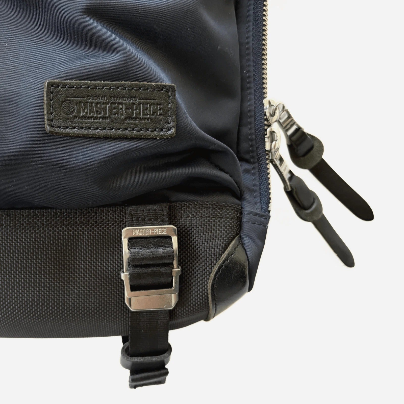 master-piece Lightning 2-Way Sling Bag, model 02117-N, in navy / black.
