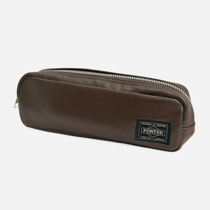 Porter Yoshida Free Style Leather Pen Pencil Case 707-08231 Brown Made in Japan