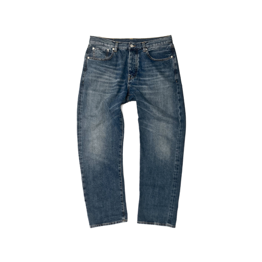 Fortela Japanese Selvedge Denim Jeans in Medium Wash Blue