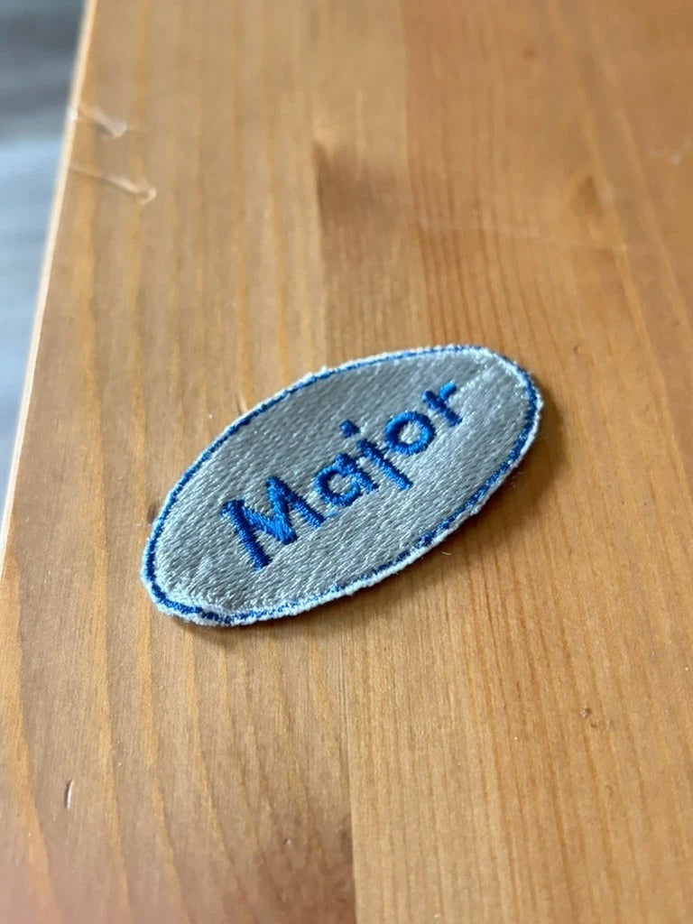 Major Volume Oval Patch Cotton Satin Tatami Stitch Made in USA