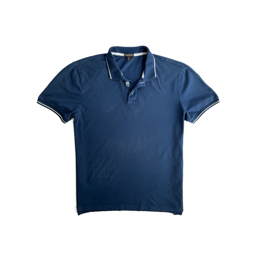 Avon Celli Pique Polo Shirt in Mediterranean Blue / White