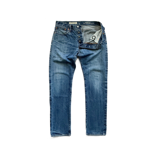 Gap 1969 Japanese Selvedge Denim Jeans in Vintage Blue Wash