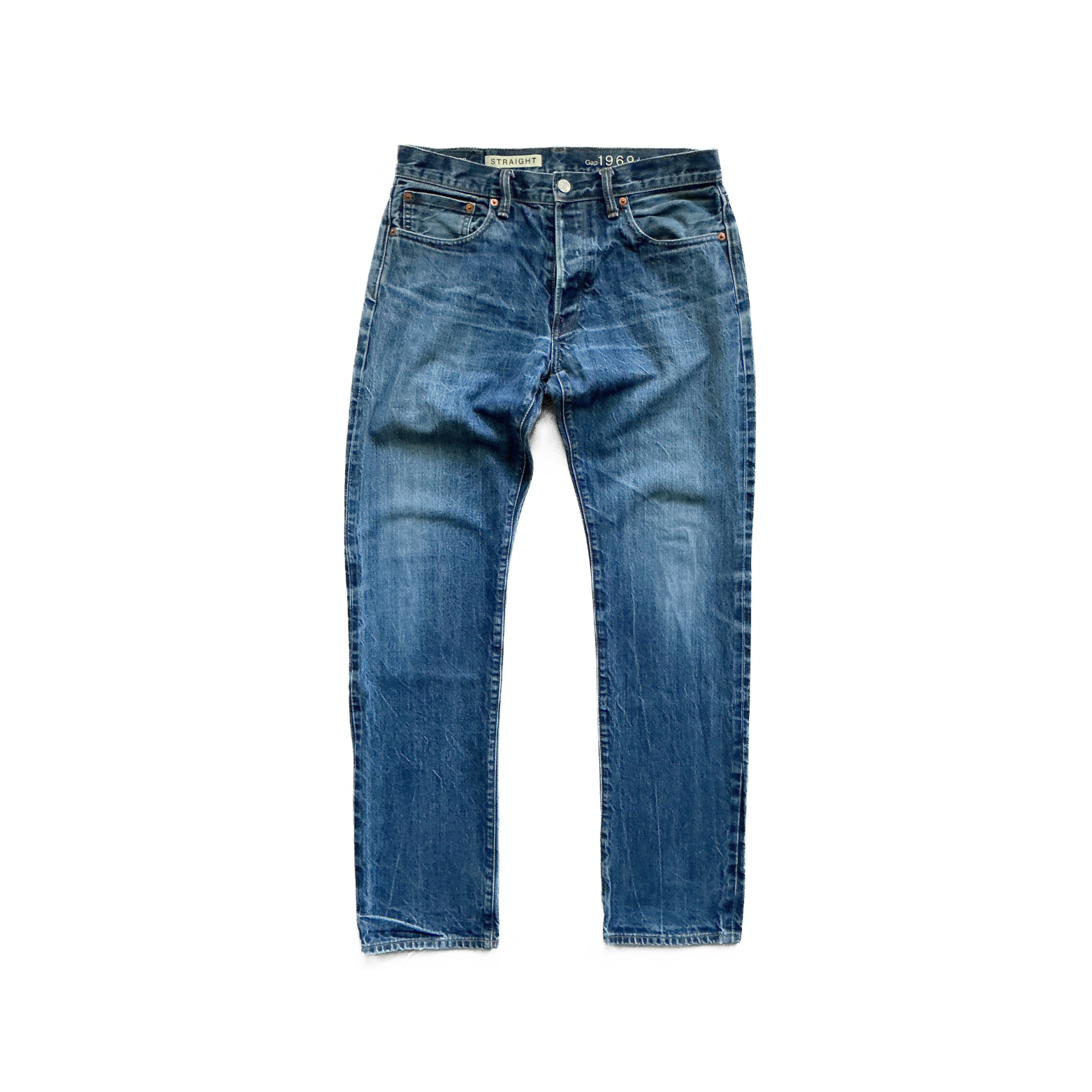 Gap 1969 Japanese Selvedge Denim Jeans in Vintage Blue Wash