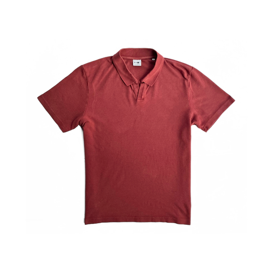 NN07 No Nationality Paul Polo Shirt in Brick Red