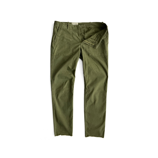 Nili Lotan 111/88 80NL Jenna Cropped Pants in Military Army Green