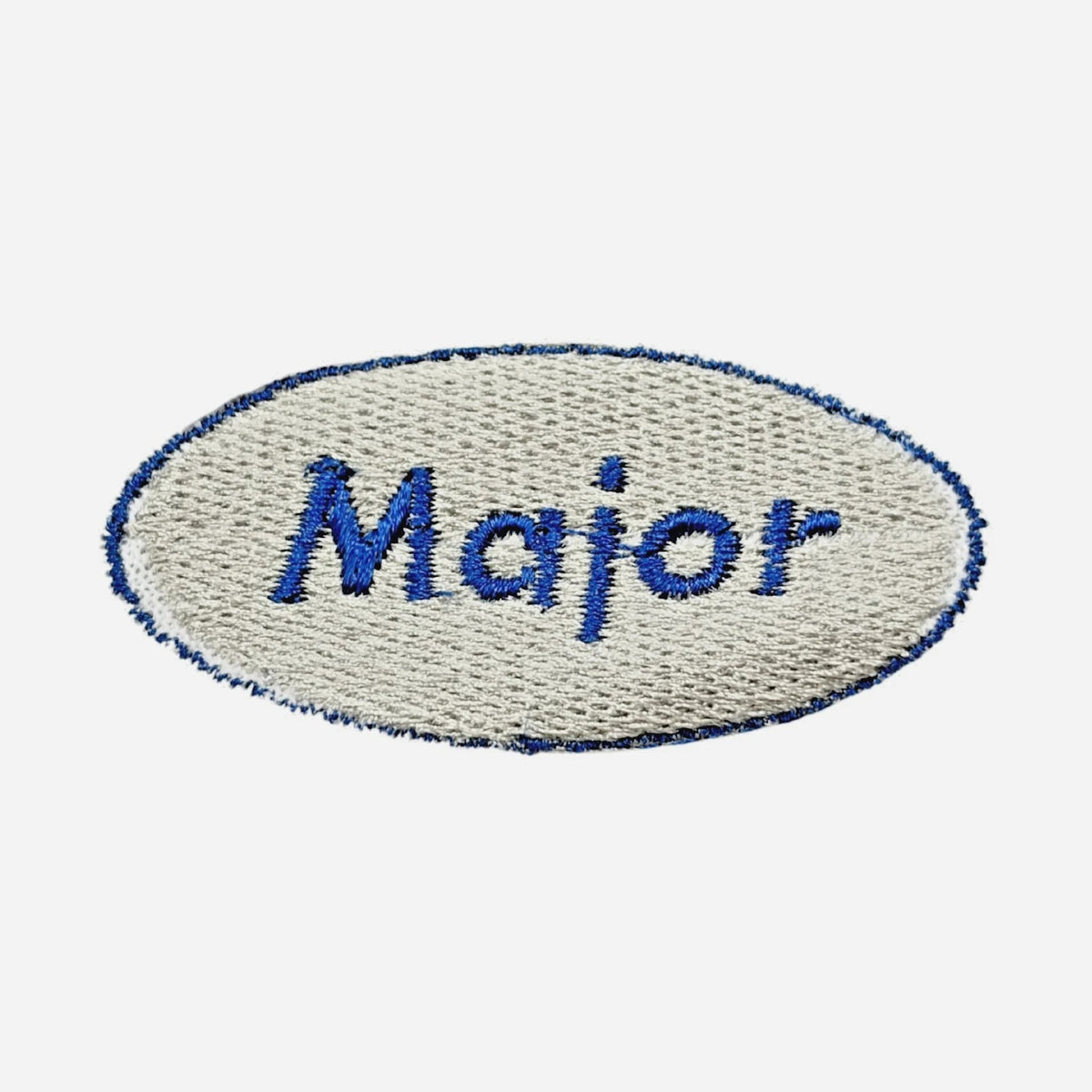 Major Volume Oval Patch Cotton Satin Tatami Stitch Made in USA