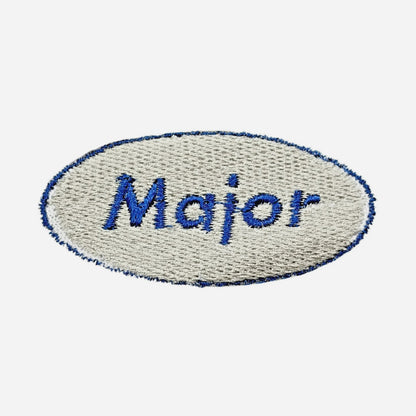 Major Volume Oval Patch Cotton Satin Tatami Stitch Made in USA