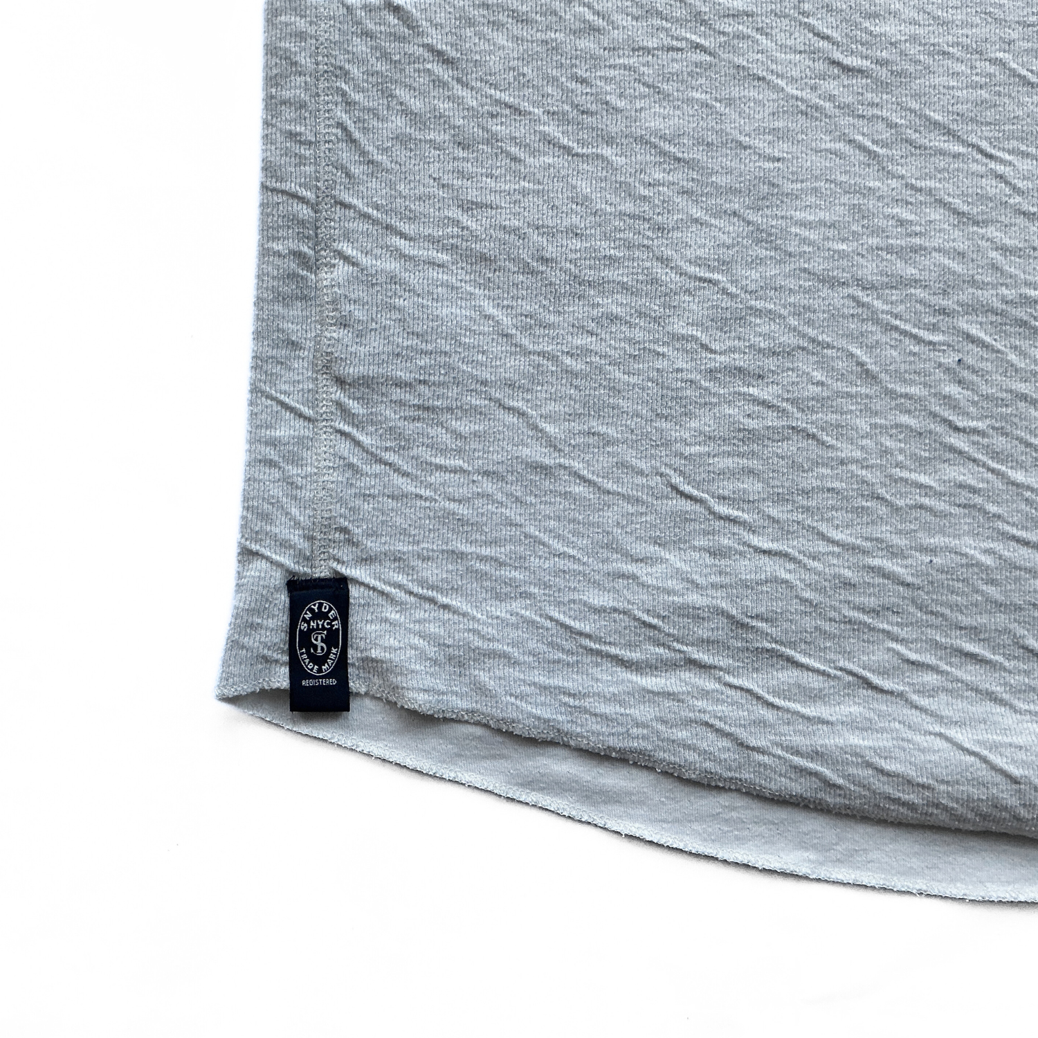 Todd Snyder Curved Hem Slub Crew Neck Sweatshirt / Pullover in Heather Grey