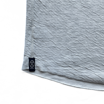 Todd Snyder Curved Hem Slub Crew Neck Sweatshirt / Pullover in Heather Grey