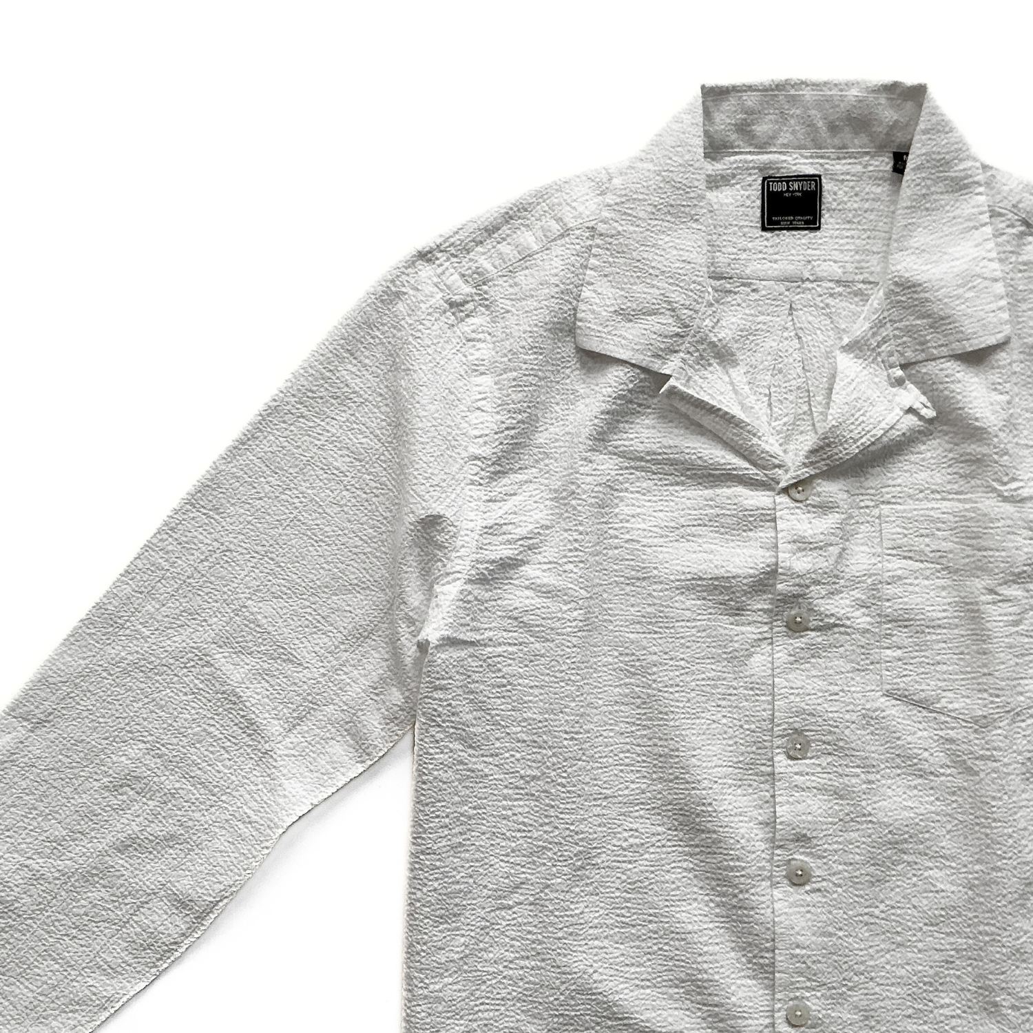 Todd Snyder Poplin Linen Shirt in White