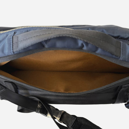 master-piece Lightning 2-Way Sling Bag, model 02117-N, in navy / black.