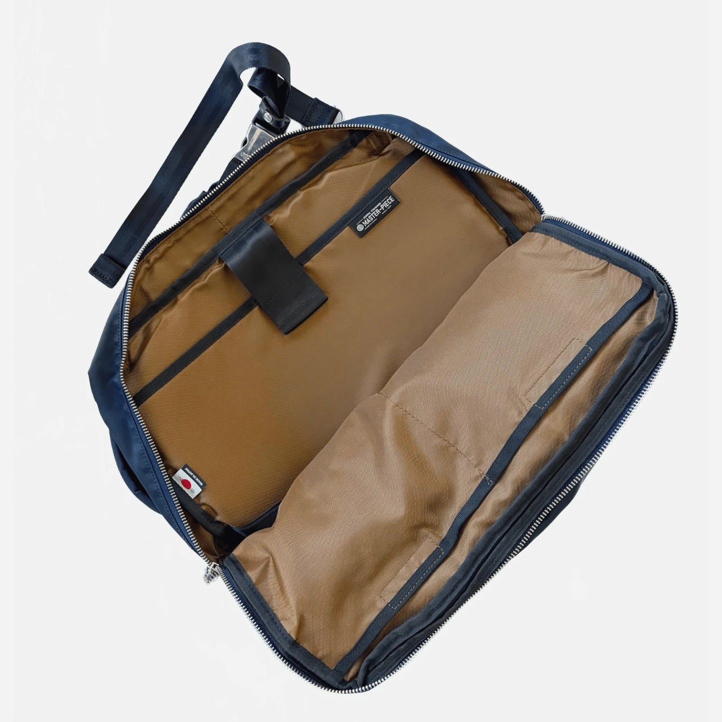 master-piece Lightning 2-Way Sling Bag, model 02117-N, in navy / black.