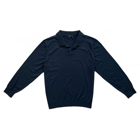 Theory Rugby Style Goris Polo Shirt in Dark Navy