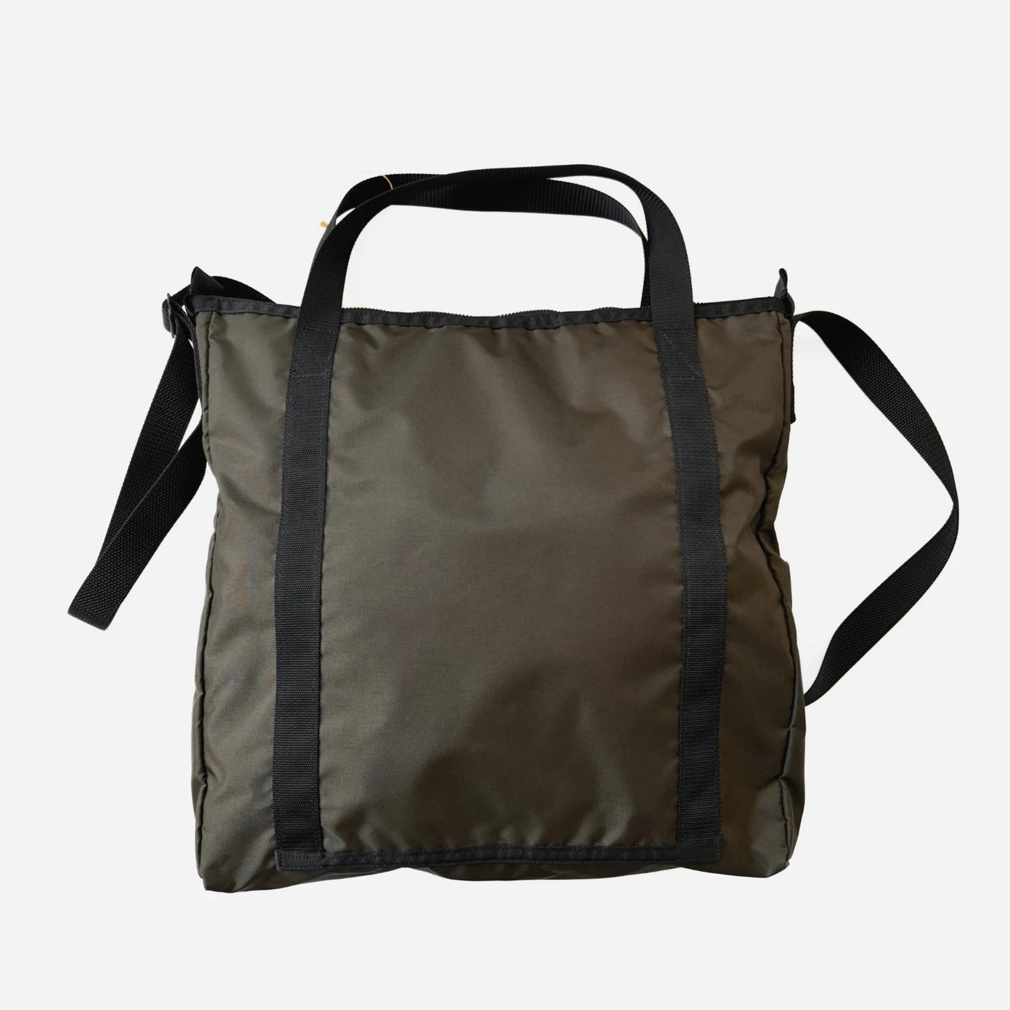 Porter Yoshida Flat 2-Way Shoulder Bag Khaki Military Green Made in Tokyo, Japan