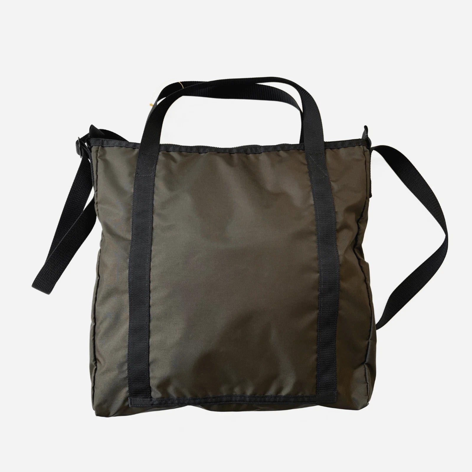 Porter Yoshida Flat 2-Way Shoulder Bag Khaki Military Green Made in Tokyo, Japan